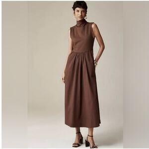 J. Crew Brown Midi Dress with Timeless Elegance